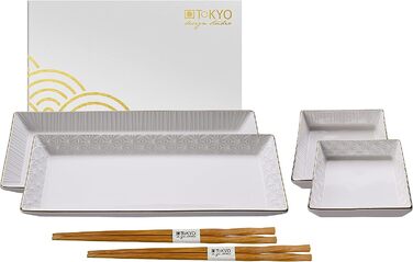 Набор столовой посуды для суши на 2 человека 6 предметов Nippon White TOKYO Design studio