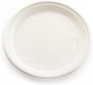 Набор Generisch из 400 многоразовых пластиковых тарелок, диаметр 22 см