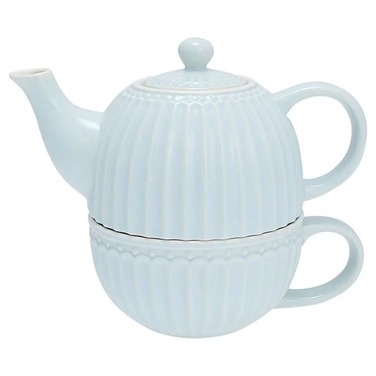 Заварочный чайник с чашкой 15 см, светло-голубой Alice GreenGate