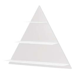 Полка 51x6,6x56,5 см белая Paper Regal Triangle Design Letters