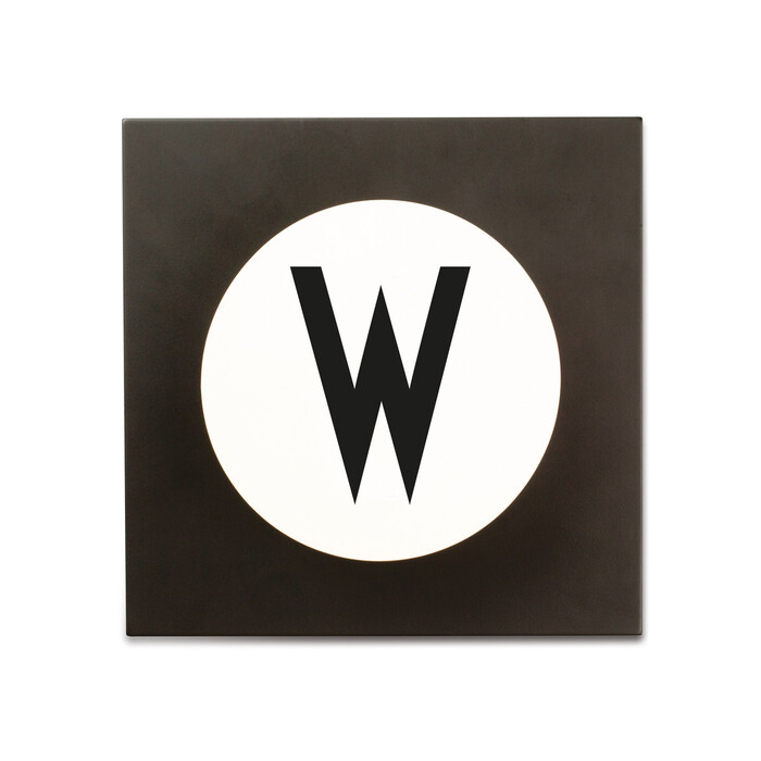 Крючки для одежды W 14x14x9 см черно-белые Hook2 Letter Wandhaken Design Letters