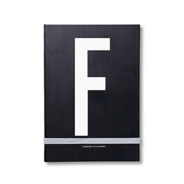Блокнот F 21,5x1,5x14,8 см черный AJ Personal Notizbuch A-Z Design Letters