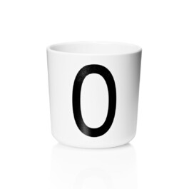 Чашка O 7,5x7 см черно-белая Melamin Becher Design Letters