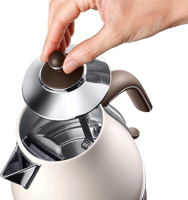 Электрический чайник с фильтром 1,7 л, бежевый Icona De'Longhi
