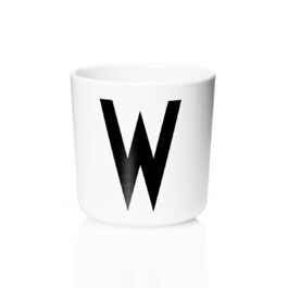 Чашка W 7,5x7 см белая Melamin Becher Design Letters