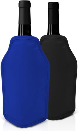 Набор манжет для бутылок 2 предмета, черный и синий joeji's Kitchen
