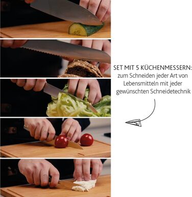 Набор кухонных ножей 5 предметов Copenhagen BOSKA
