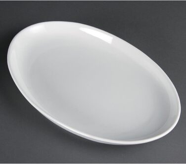 Глубокая овальная тарелка 2 предмета 365 x 235 мм, фарфор, белый Olympia