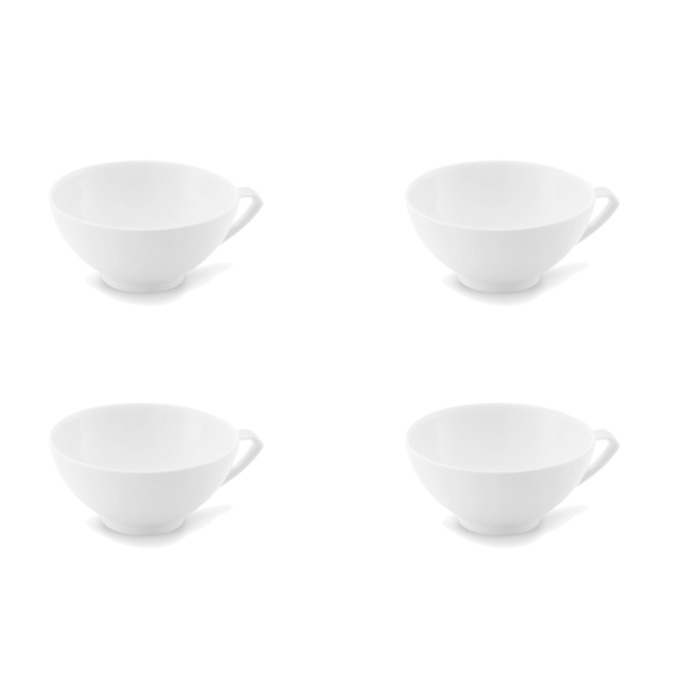 Набор чашек для чая 0,17 л, 4 предмета, белый Ecco Friesland