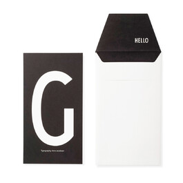 Открытка G 0,1x17x20 см черно-белая AJ Postkarte Design Letters