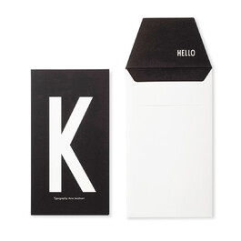 Открытка K 0,1x17x20 см черно-белая AJ Postkarte Design Letters