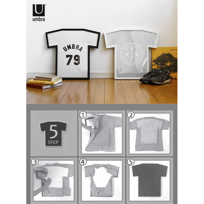 Рамка для футболки 54,3х49,8х2,2 см черная T-frame Umbra