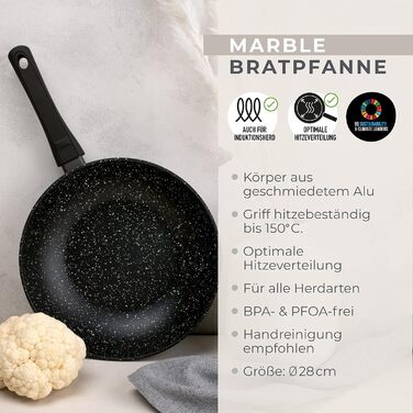 Вок-сковорода 28 см Marble Fackelmann