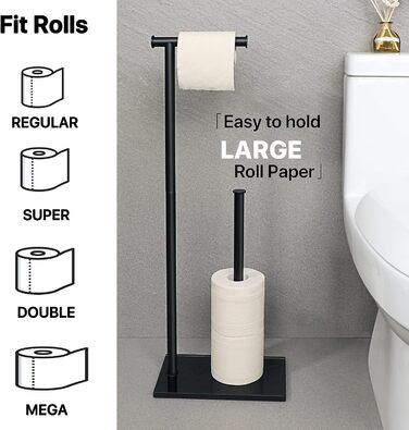Держатель для рулона туалетной бумаги 70 см, черный SAYAYO