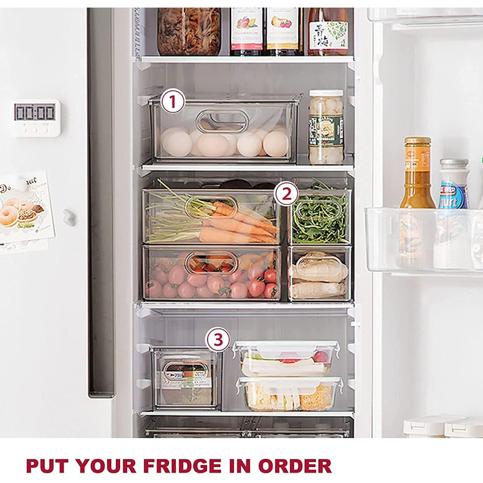 Набор выдвижных ящиков для холодильника 3 предмета Greentainer