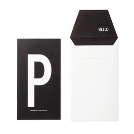 Открытка P 0,1x17x20 см черно-белая AJ Postkarte Design Letters