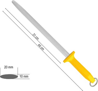 Точилка для ножей Solingen из нержавеющей стали, 31 см, желтая