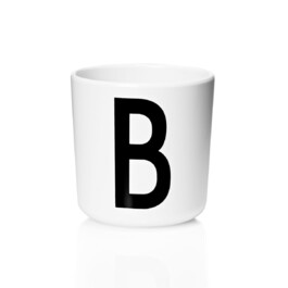 Чашка B 7,5x7 см черно-белая Melamin Becher Design Letters