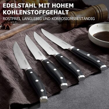 Набор ножей для стейка PICKWILL, 8 предметов, из немецкой нержавеющей стали