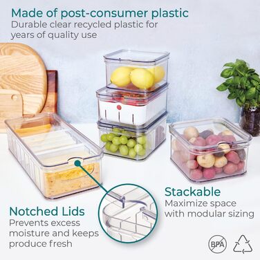 Набор пластиковых контейнеров 5 предметов iDesign