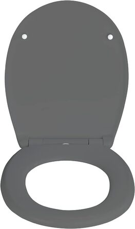 Сиденье для унитаза с автоматическим закрыванием 37 x 46 см WENKO Vorno Neo Grey