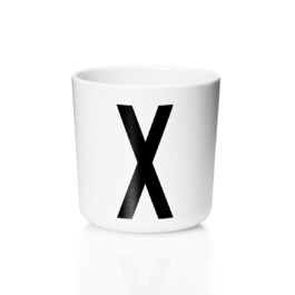 Чашка X 7,5x7 см белая Melamin Becher Design Letters