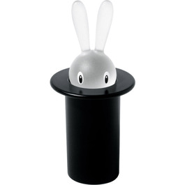 Футляр для зубочисток 7,5х14х7,5 см черный Magic Bunny Alessi