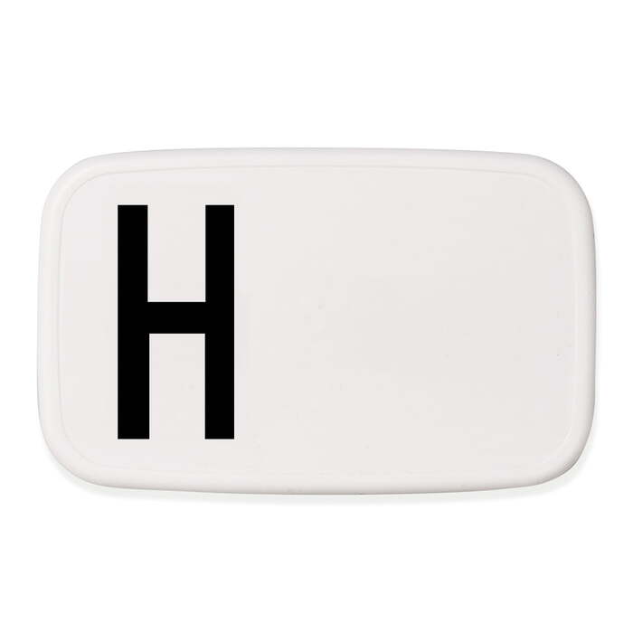 Ланч-бокс H 6,5x11x18 см черно-белый Personal Lunch Box Design Letters