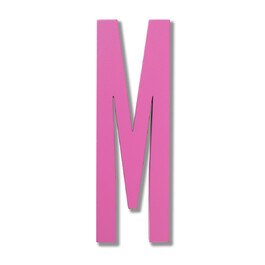 Буквы M 12x0,9 см розовые Wooden Letters Indoor Design Letters